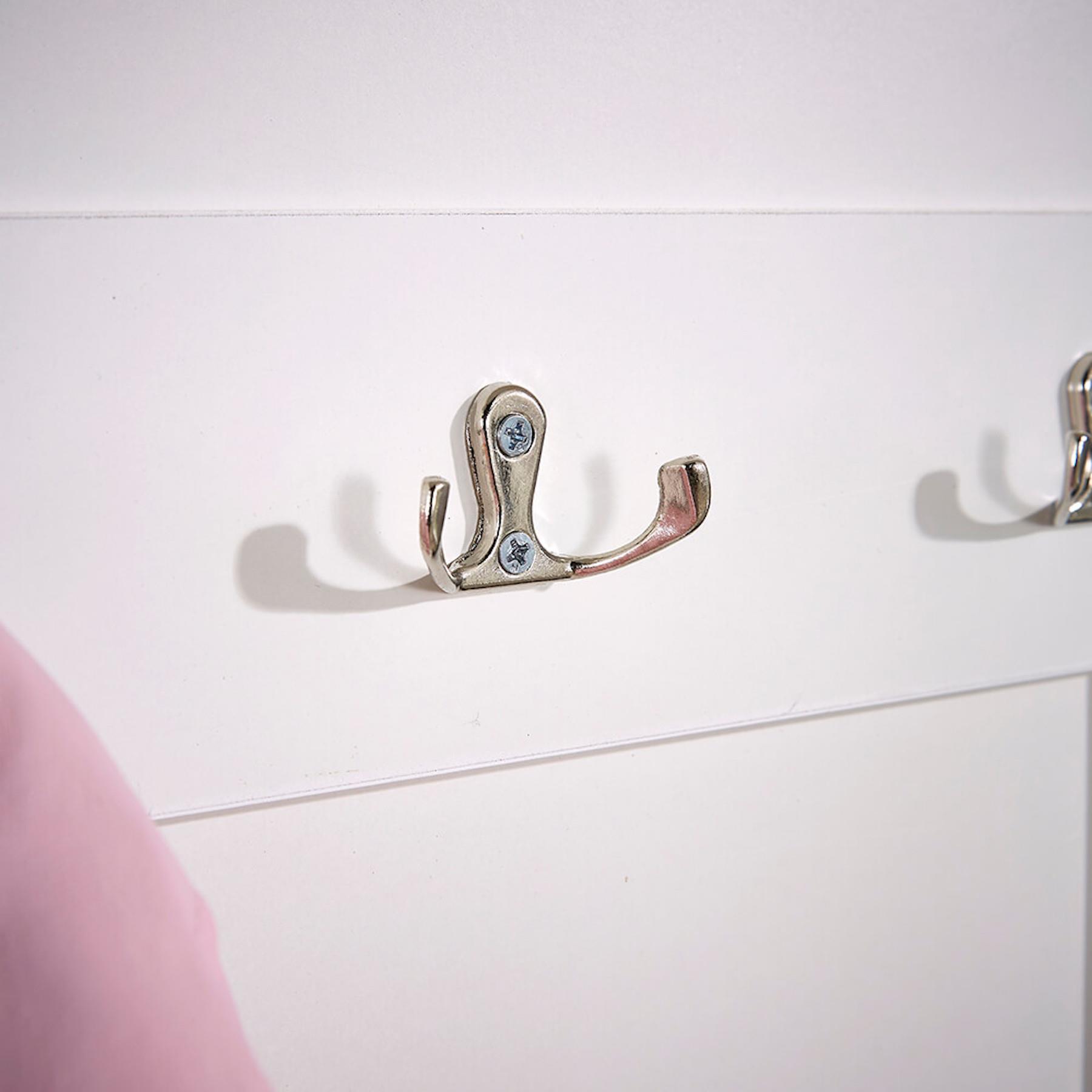 Hallway Storage Bench Painted Wooden Entryway Organiser with Coat Hooks Rack - Picture 17 of 40