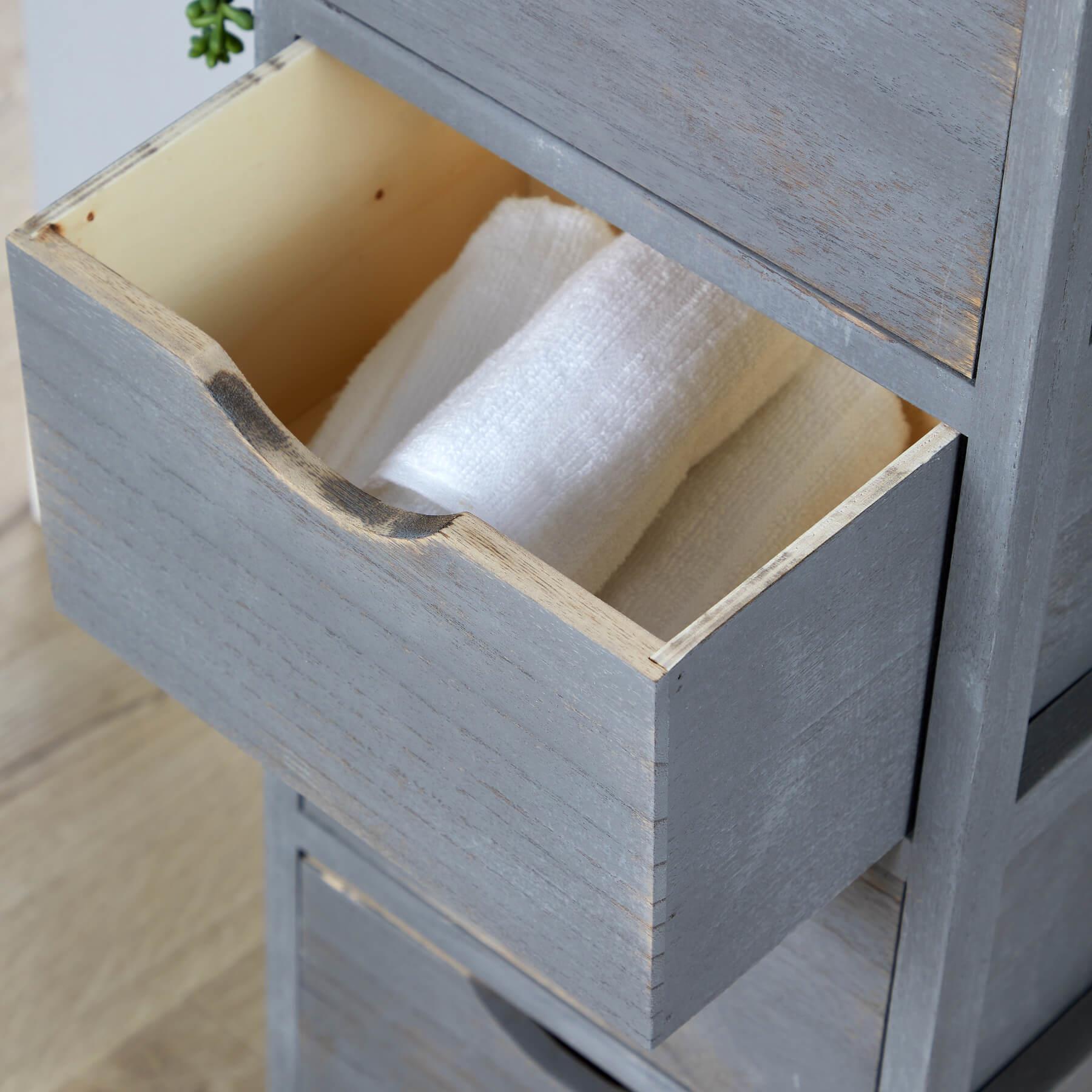 Chest 2/3/4 Drawers Grey Solid Wooden Storage Organiser Rustic Fully Assembled - Picture 23 of 25
