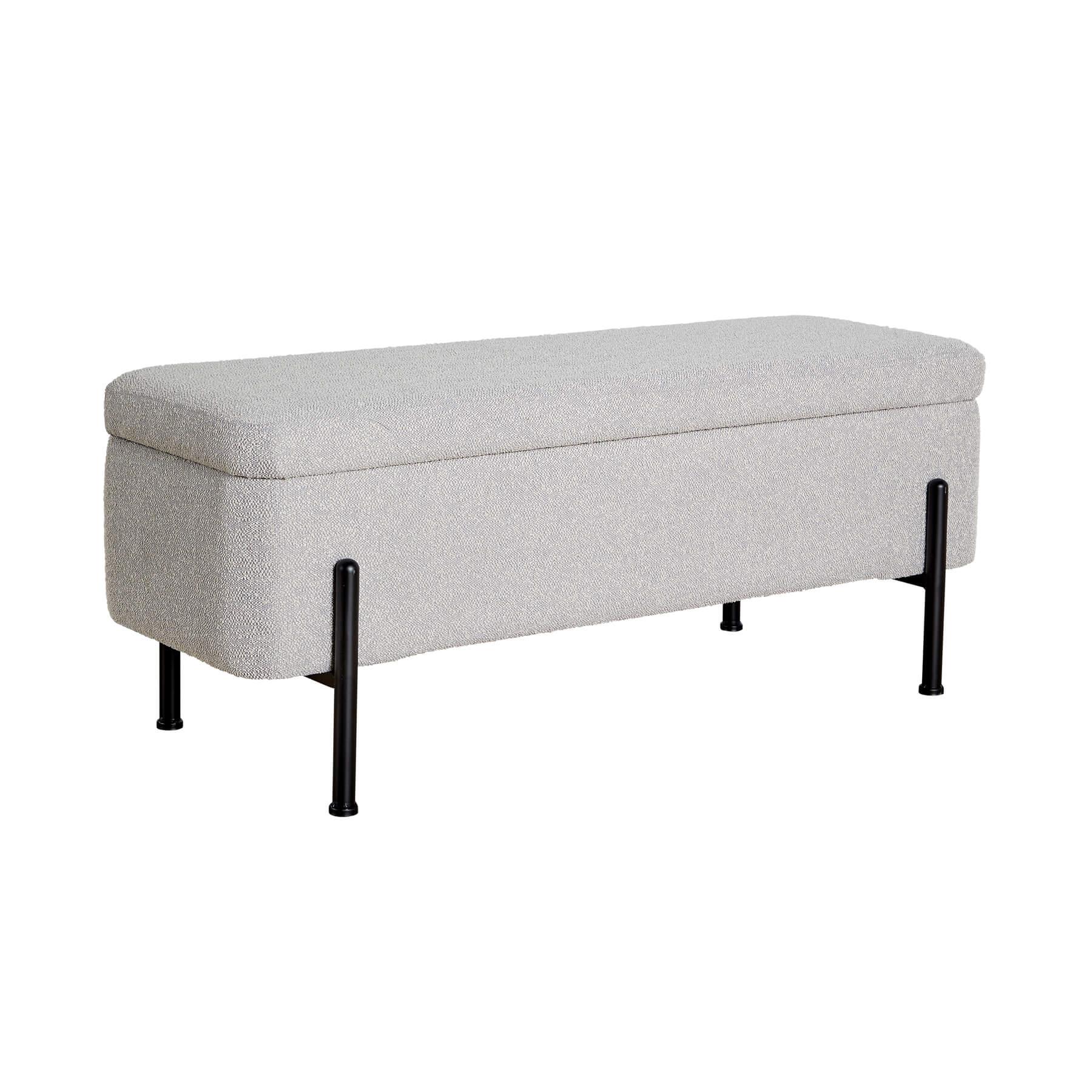 Storage Ottoman Seat Velvet Metal Legs Compact Storage Bedroom Home Furniture - Picture 27 of 55