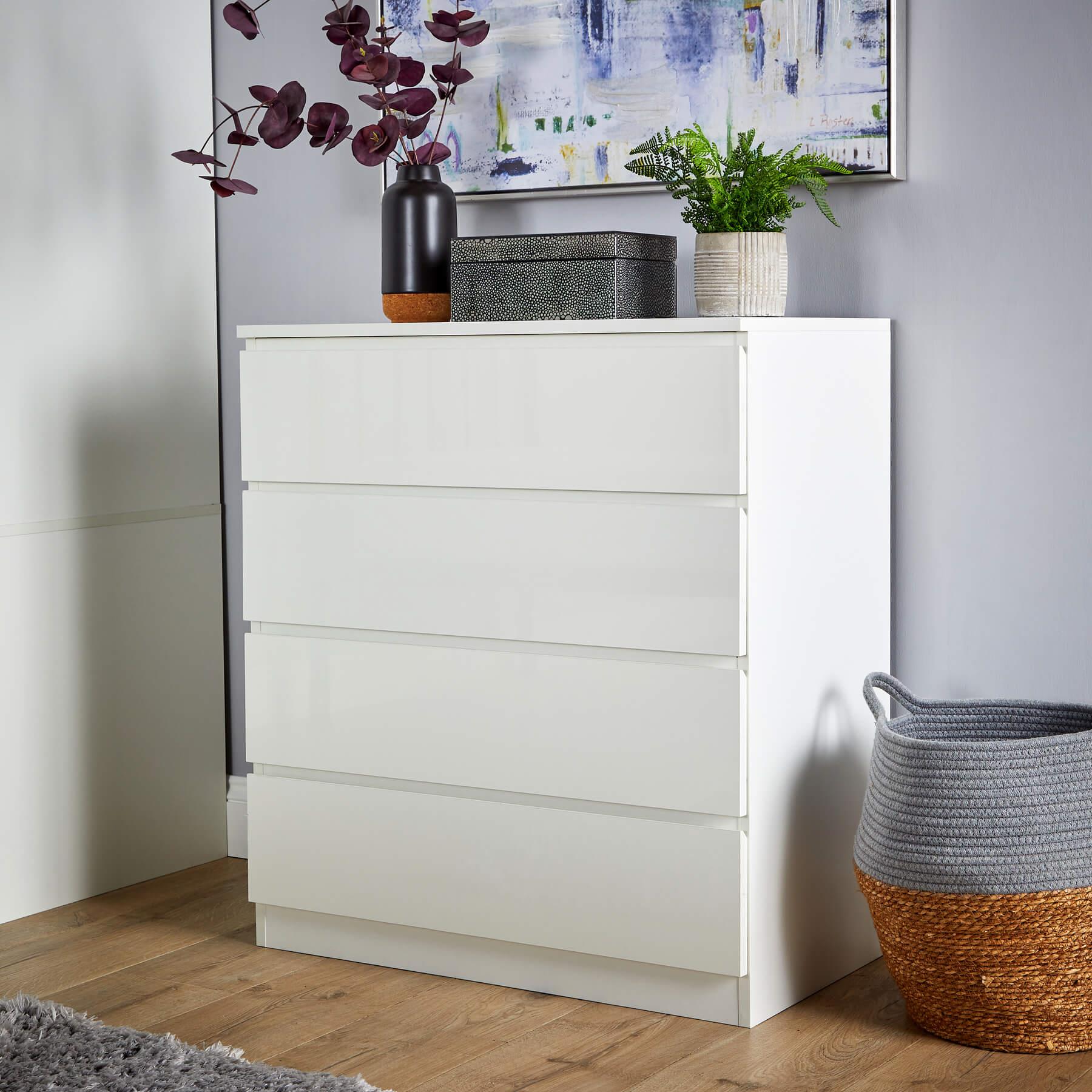 Cómoda 4/6 cajones amplio mueble de dormitorio unidad de almacenamiento organizador moderno - Imagen 29 de 42