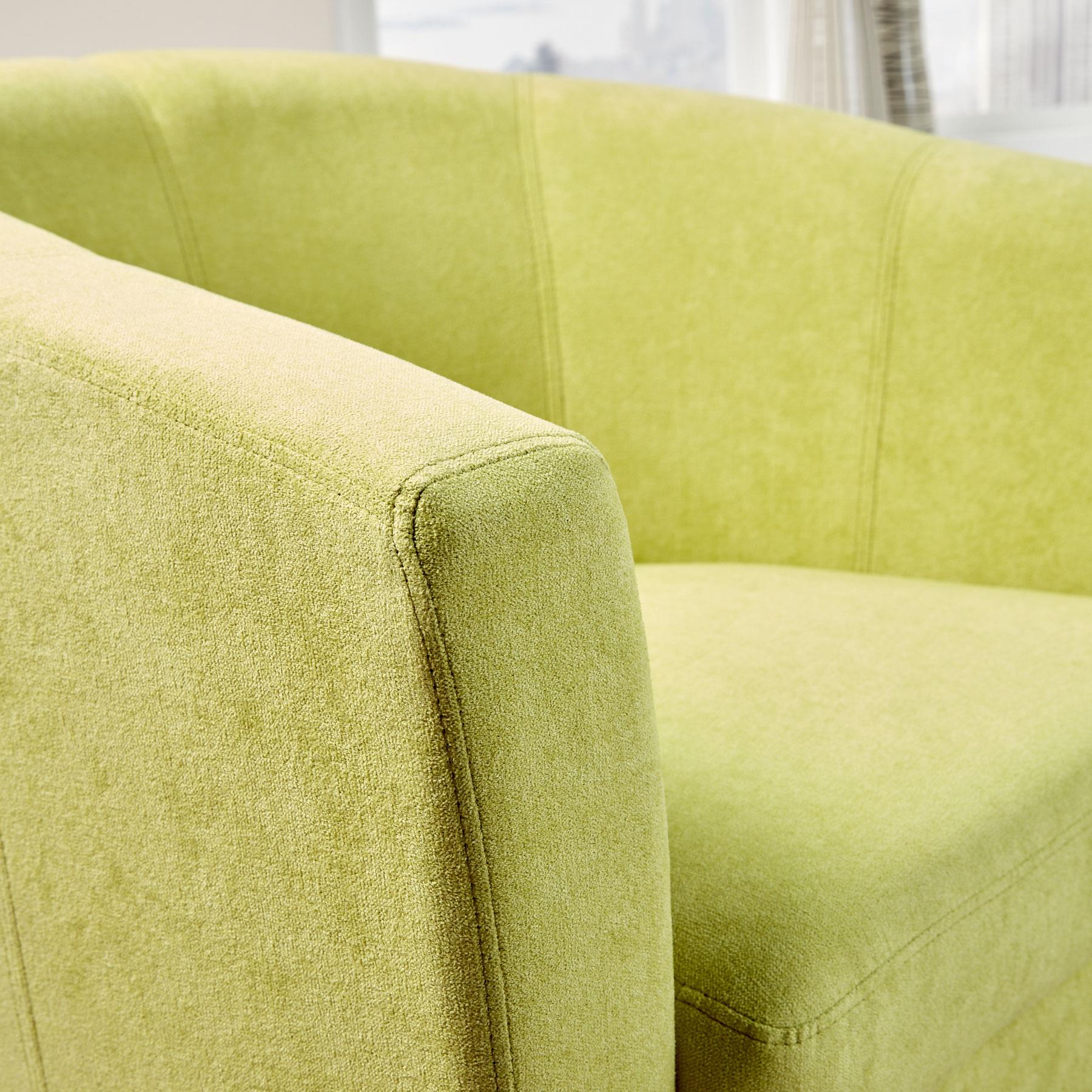 Fabric Tub Chair Colour Range Wooden Legs Armchair Living Room Modern Office - Picture 16 of 30