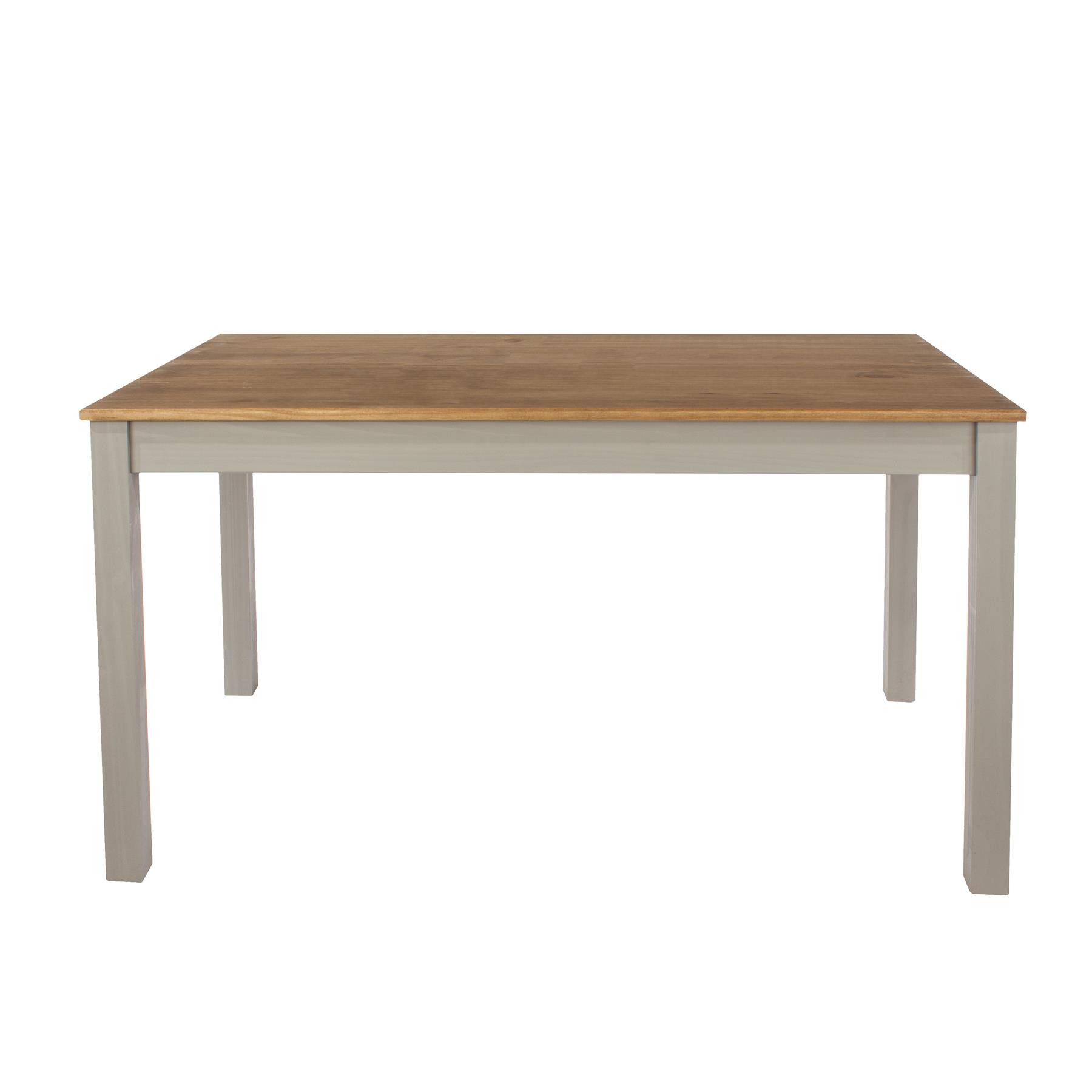 Dining Table 120cm/150cm Solid Pine Grey Wooden Home Kitchen Furniture Modern - Picture 7 of 7