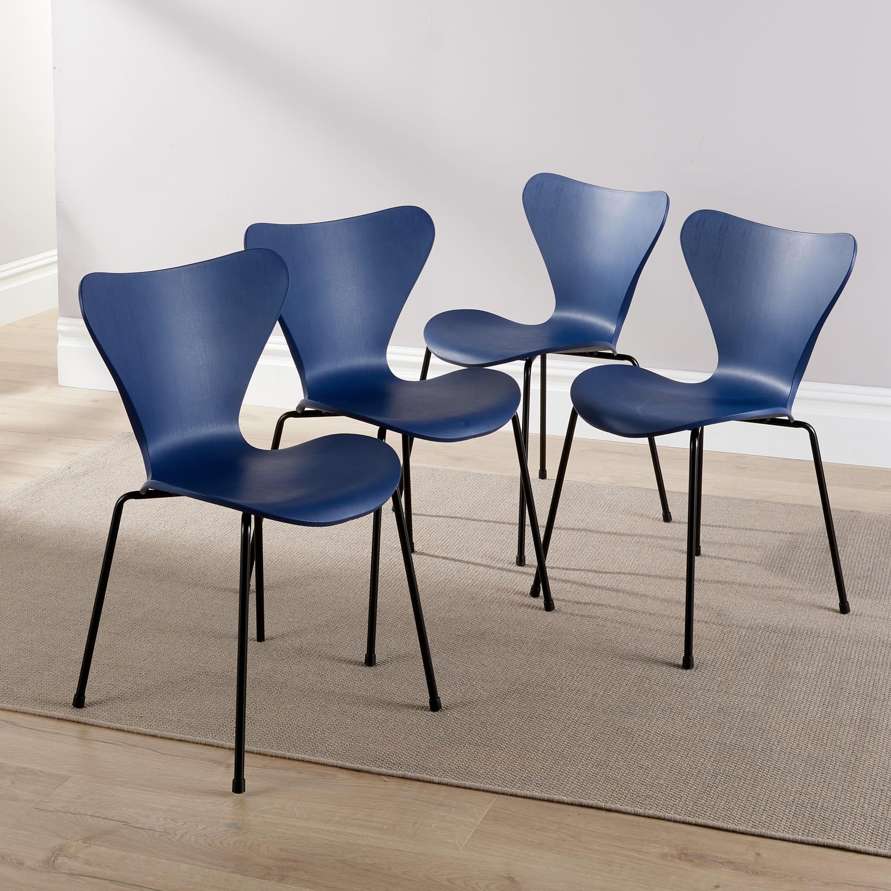 Dining Table Set - 120cm White Top Wooden Legs With 4 Kitchen Chairs Furniture - Picture 33 of 79