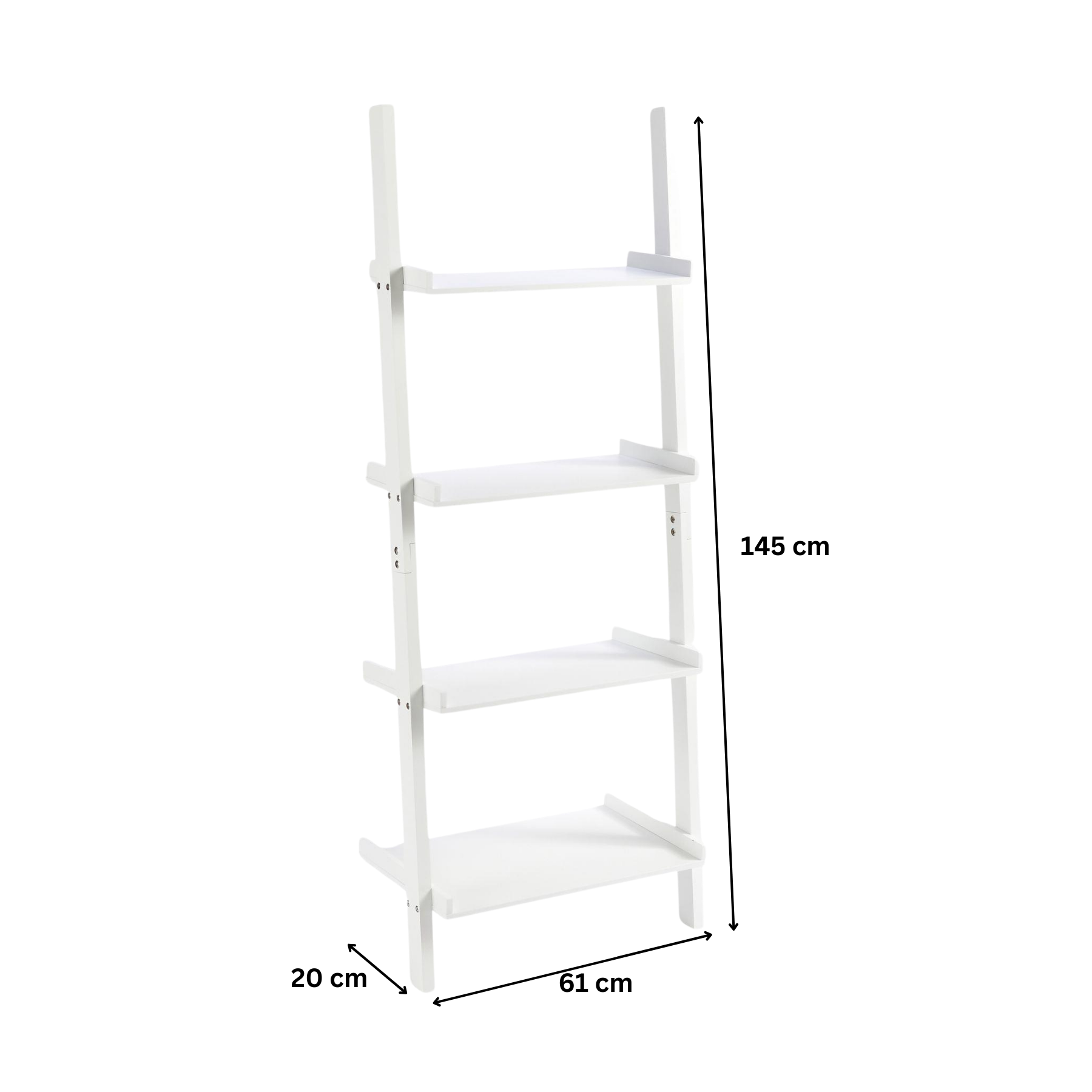 Ladder Shelf Bookcase 3 or 5 Tier Storage Shelving Unit Display Stand Wall Rack - Picture 20 of 30