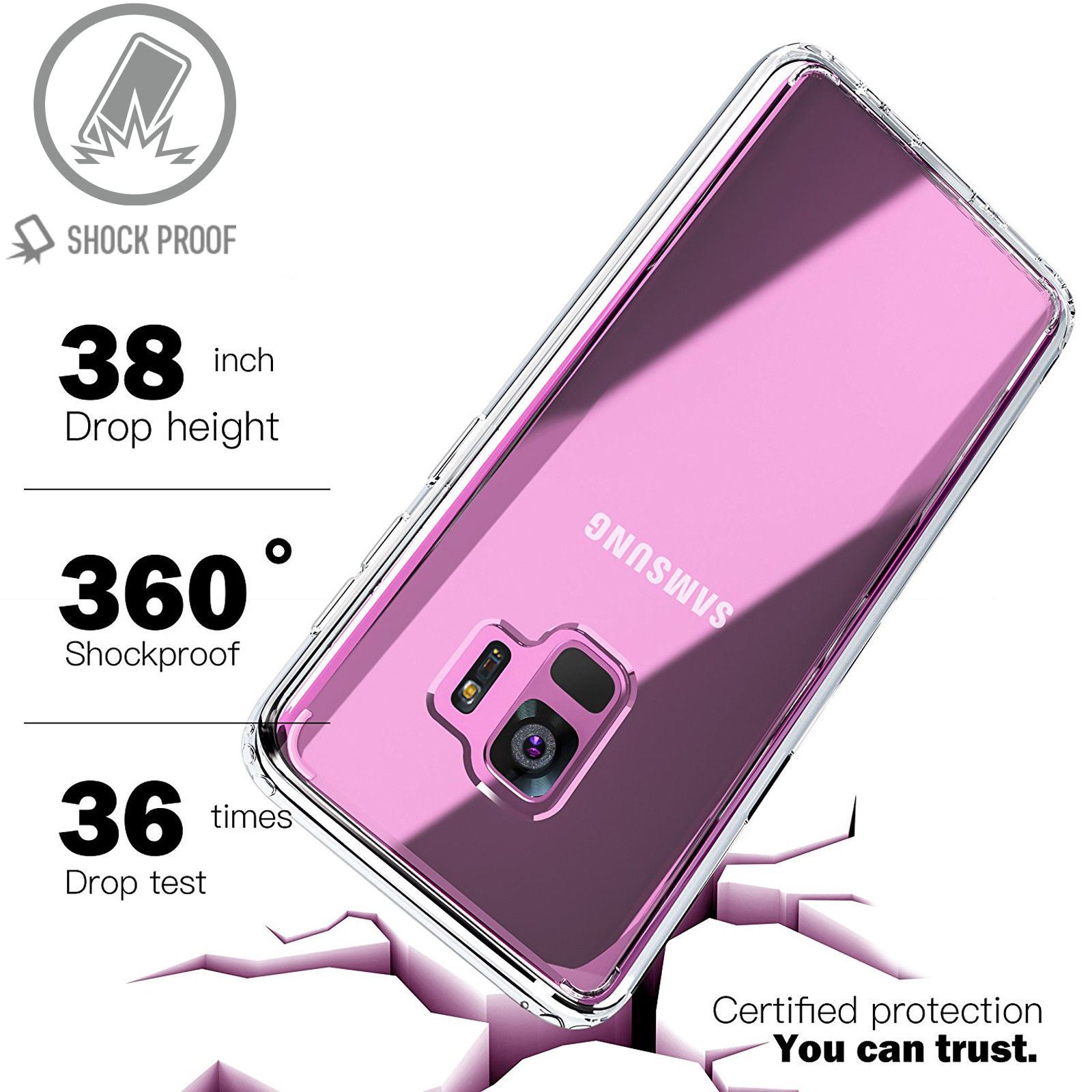 thumbnail 289 - For Samsung Galaxy S7 S8 S9 Case Shockproof Silicone Protective Clear Gel Cover