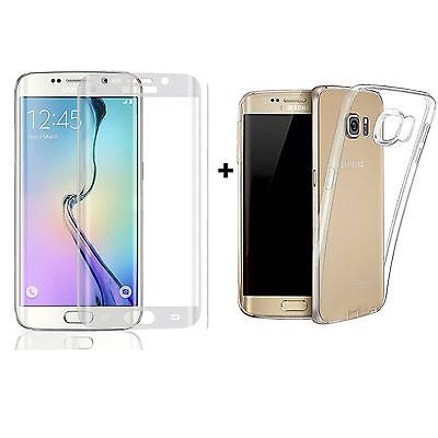 TPU Gel caso 3D Protector de Pantalla de Vidrio Templado Curvo SAMSUNG Galaxy S8 Oro TPU Gel caso 3D Protector de Pantalla de Vidrio Templado Curvo SAMSUNG Galaxy S8 Oro