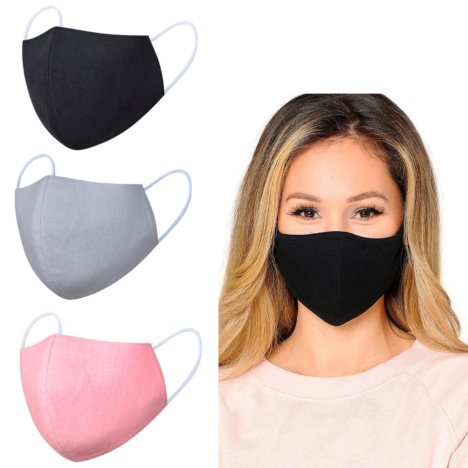 Cotton Face Mask Washable Reusable Breathable Facemask Mouth Cover