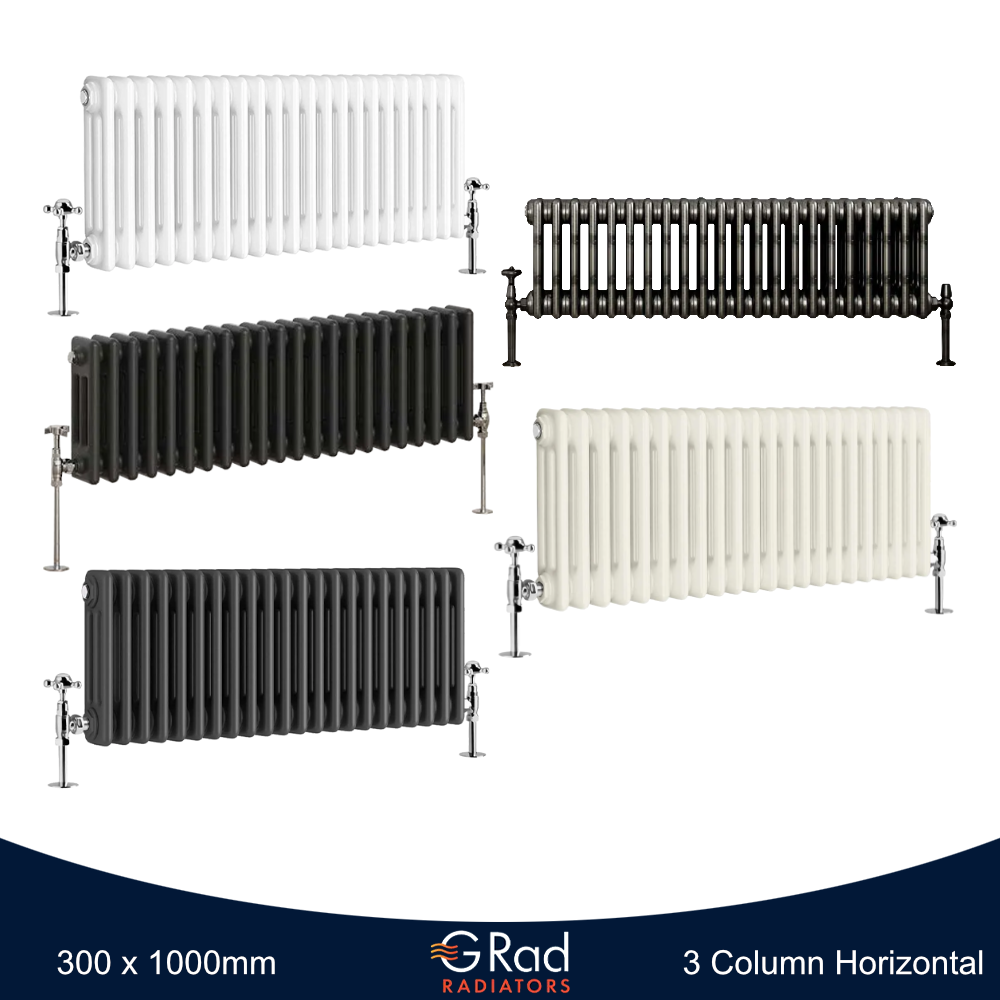 Horizontal Vertical Radiator Triple Double Column Cast Iron Style Heating G-Rad - Picture 9 of 45
