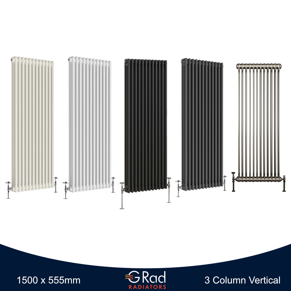 Horizontal Vertical Radiator Triple Double Column Cast Iron Style Heating G-Rad - Picture 35 of 45