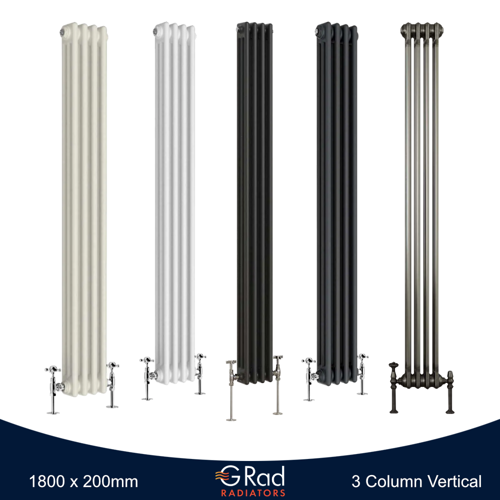 Horizontal Vertical Radiator Triple Double Column Cast Iron Style Heating G-Rad - Picture 37 of 45