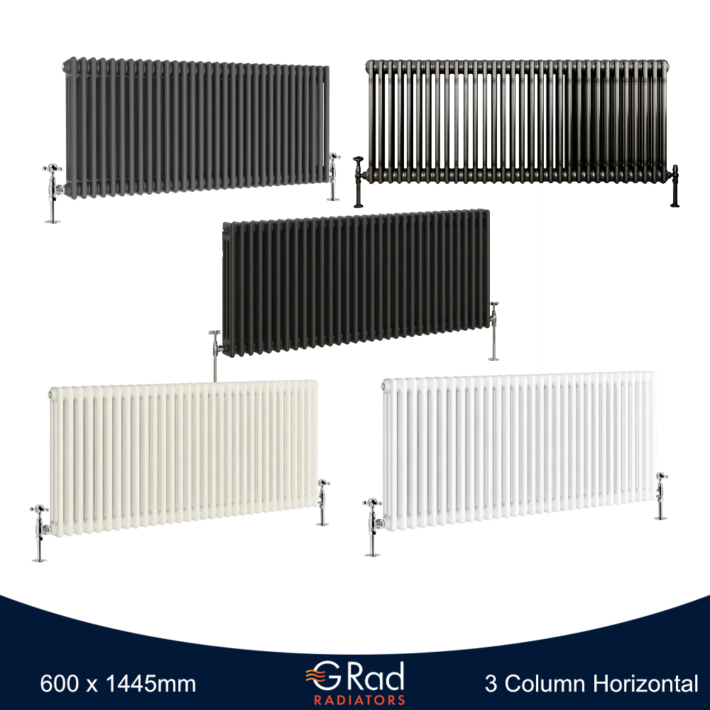Horizontal Vertical Radiator Triple Double Column Cast Iron Style Heating G-Rad - Picture 25 of 45