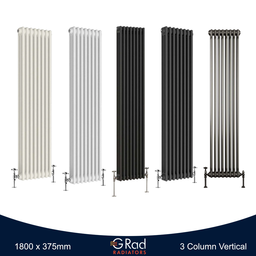 Horizontal Vertical Radiator Triple Double Column Cast Iron Style Heating G-Rad - Picture 41 of 45