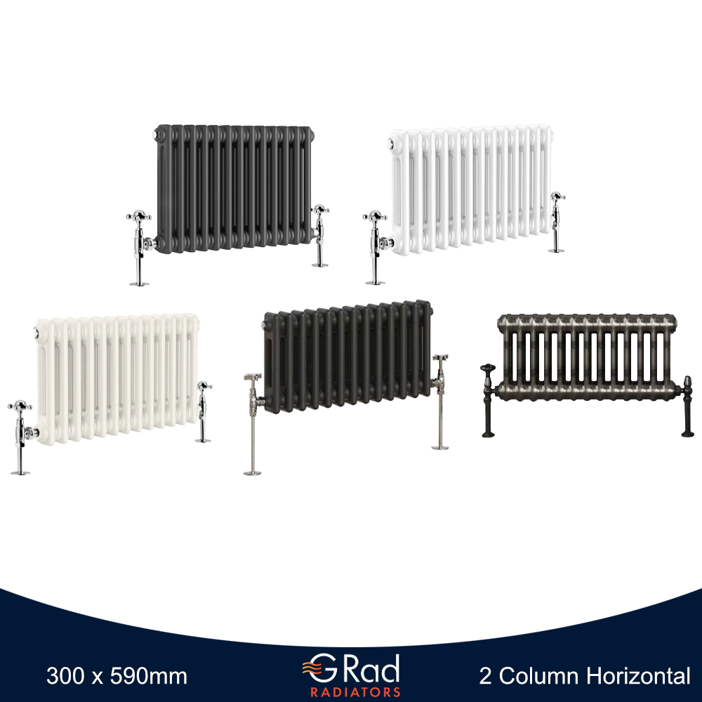 Horizontal Vertical Radiator Triple Double Column Cast Iron Style Heating G-Rad - Picture 4 of 45