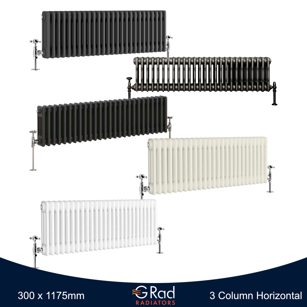 Horizontal Vertical Radiator Triple Double Column Cast Iron Style Heating G-Rad - Picture 11 of 45