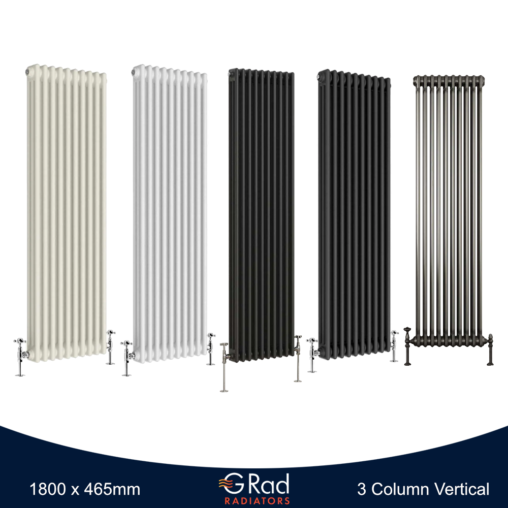 Horizontal Vertical Radiator Triple Double Column Cast Iron Style Heating G-Rad - Picture 43 of 45