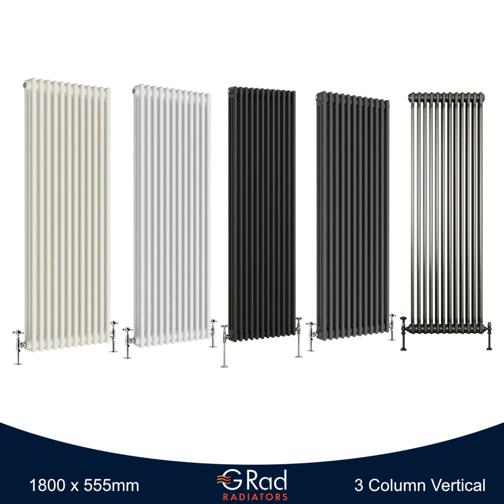 Horizontal Vertical Radiator Triple Double Column Cast Iron Style Heating G-Rad - Picture 45 of 45