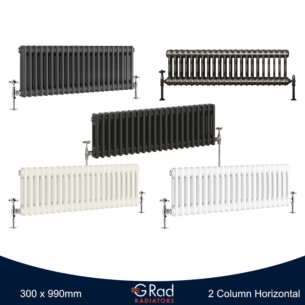 Horizontal Vertical Radiator Triple Double Column Cast Iron Style Heating G-Rad - Picture 8 of 45