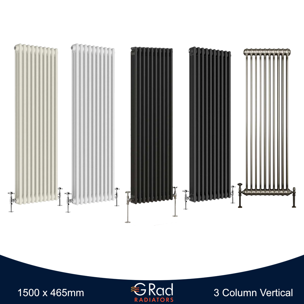 Horizontal Vertical Radiator Triple Double Column Cast Iron Style Heating G-Rad - Picture 33 of 45