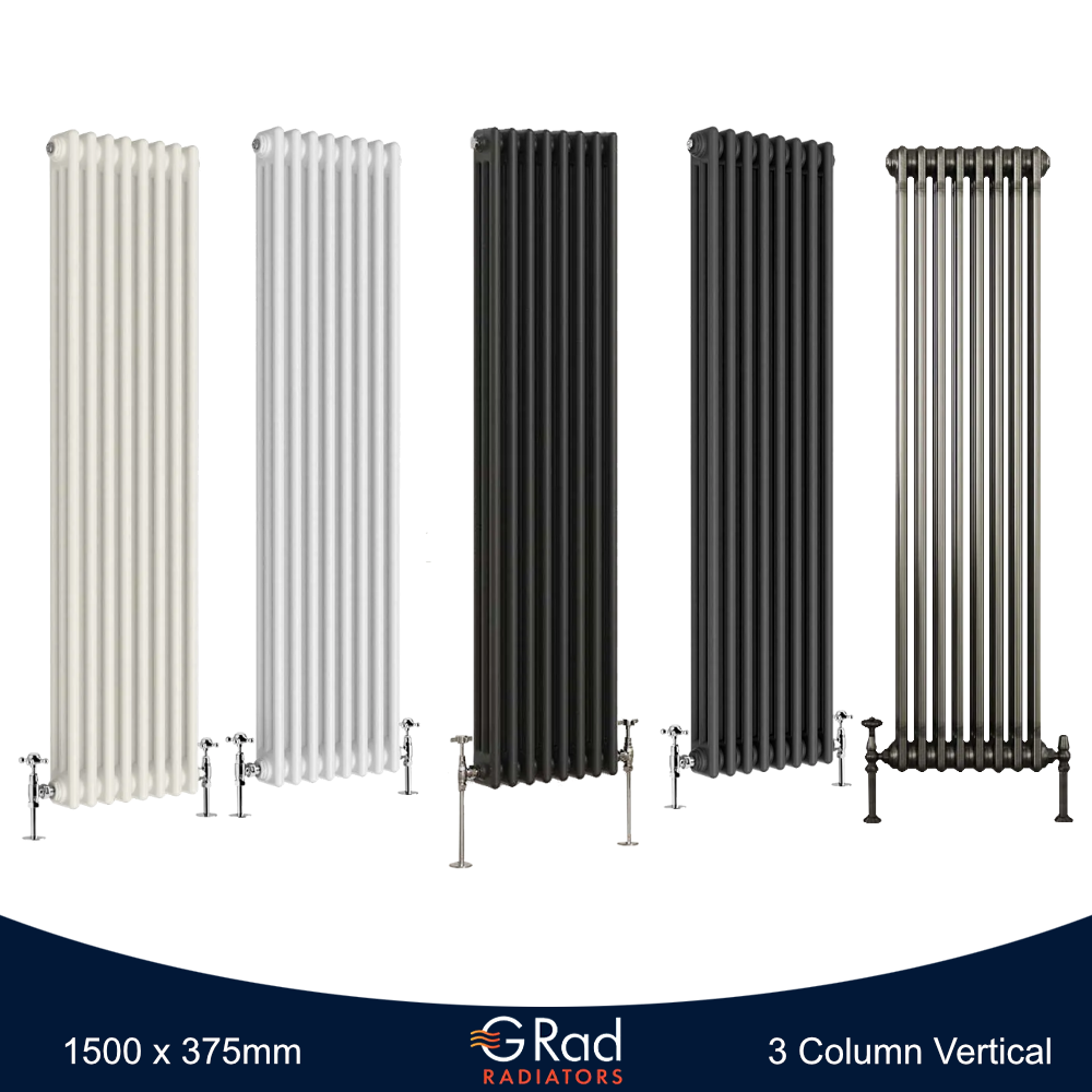 Horizontal Vertical Radiator Triple Double Column Cast Iron Style Heating G-Rad - Picture 31 of 45