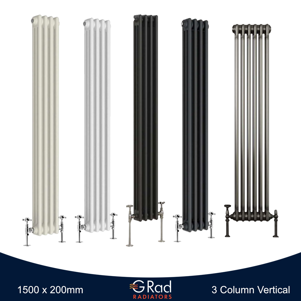 Horizontal Vertical Radiator Triple Double Column Cast Iron Style Heating G-Rad - Picture 27 of 45