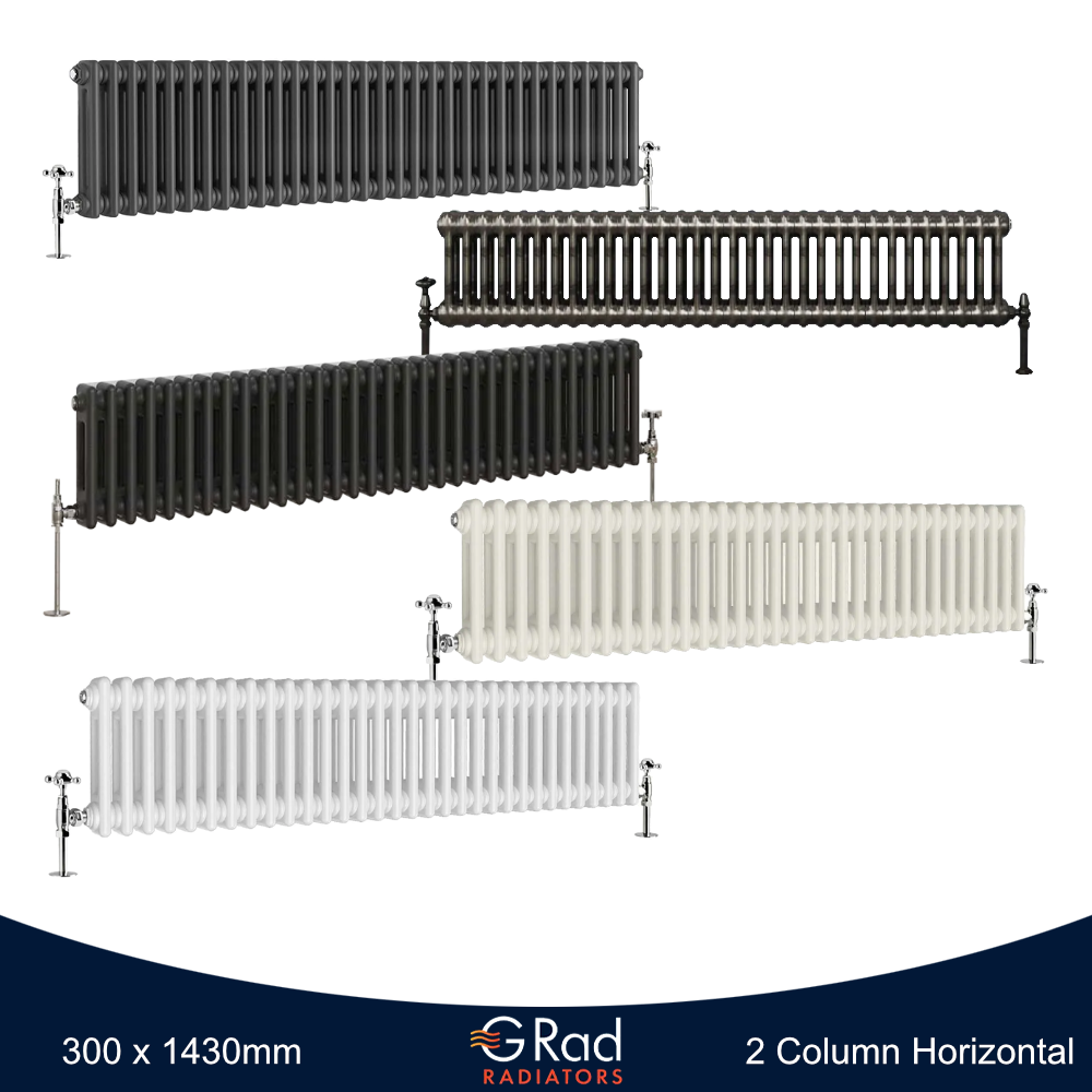 Horizontal Vertical Radiator Triple Double Column Cast Iron Style Heating G-Rad - Picture 12 of 45