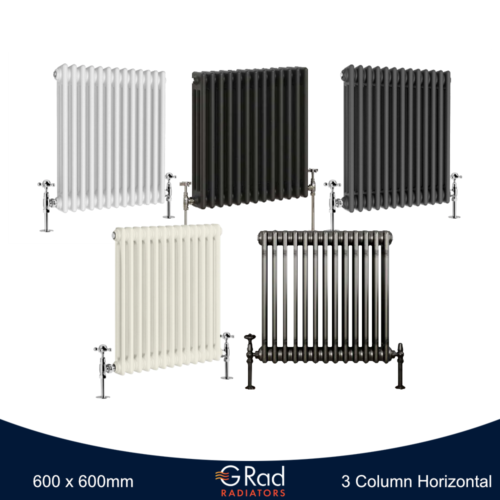 Horizontal Vertical Radiator Triple Double Column Cast Iron Style Heating G-Rad - Picture 17 of 45