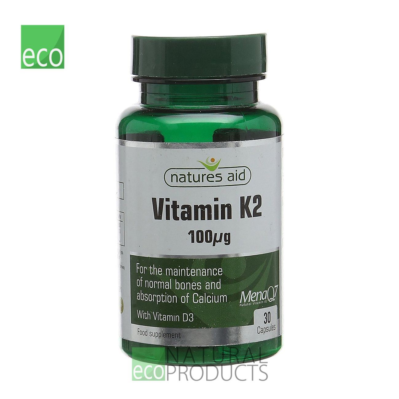 Natures Aid Vitamin K2 100ug with Vitamin D3 30 capsules eBay