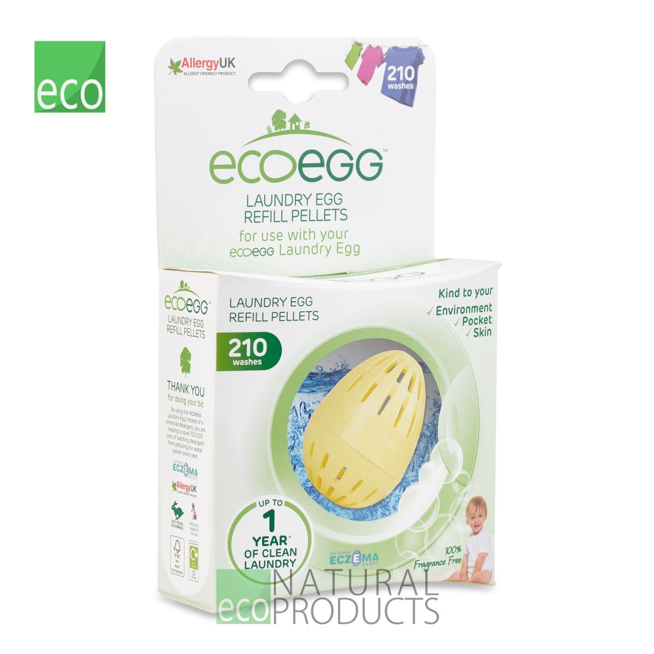 Ecoegg Laundry Egg Refills Fragrance Free 210 Washes eBay