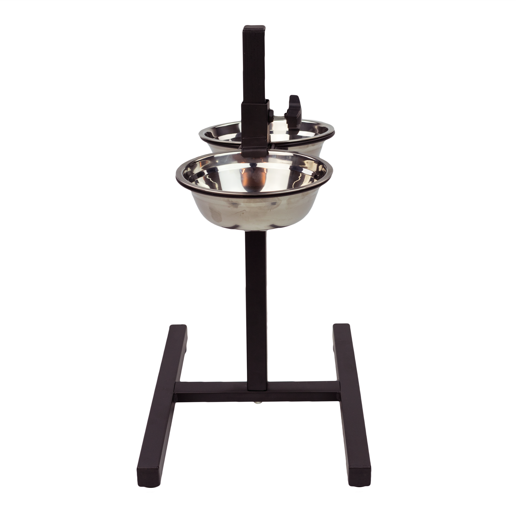 RAISED ADJUSTABLE DOG FEEDING STAND WITH 2 STAINLESS STEEL PET BOWLS FOOD WATER - Picture 13 of 19