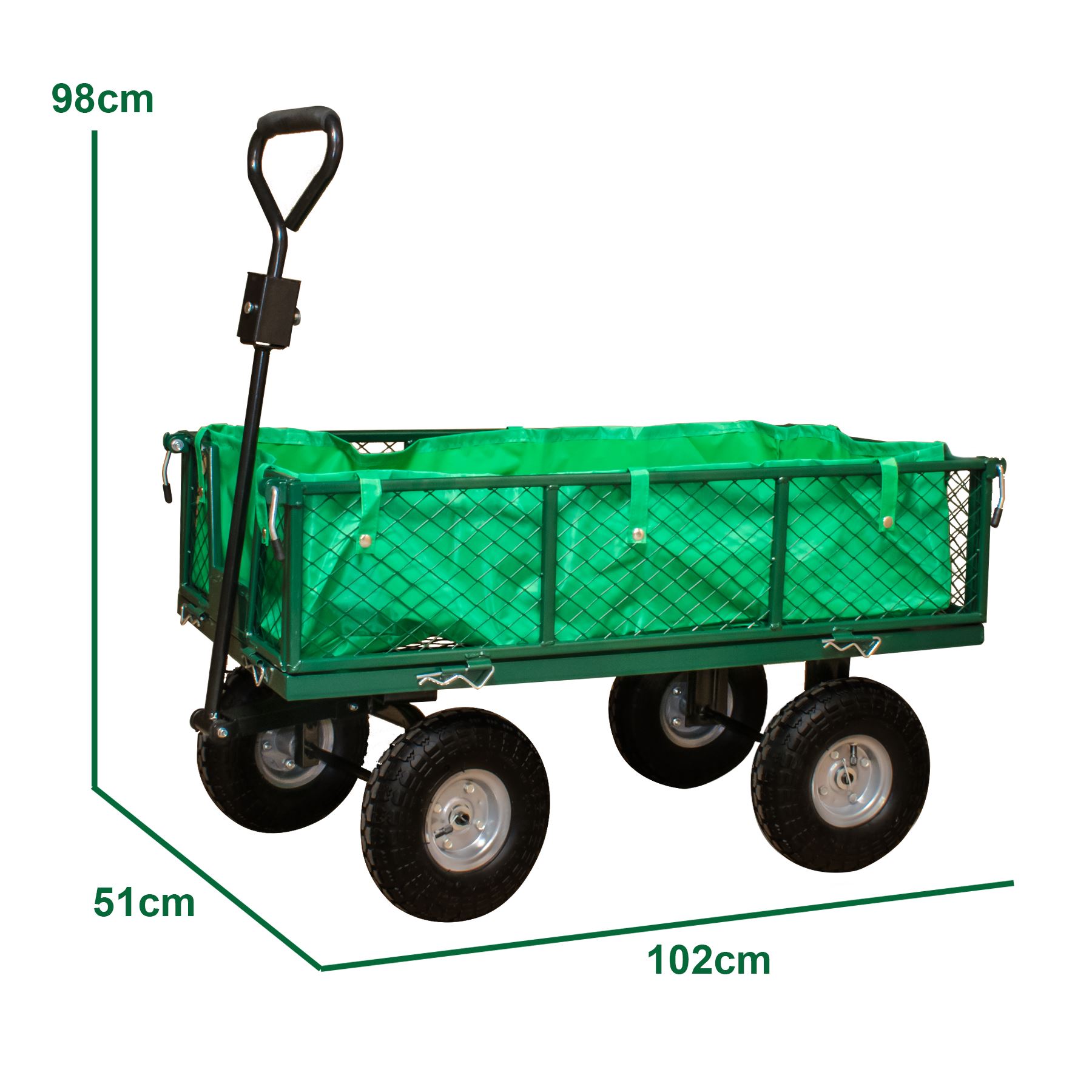 HEAVY DUTY OUTDOOR GARDEN TRAILER LARGE TIPPER CART TROLLEY TRUCK