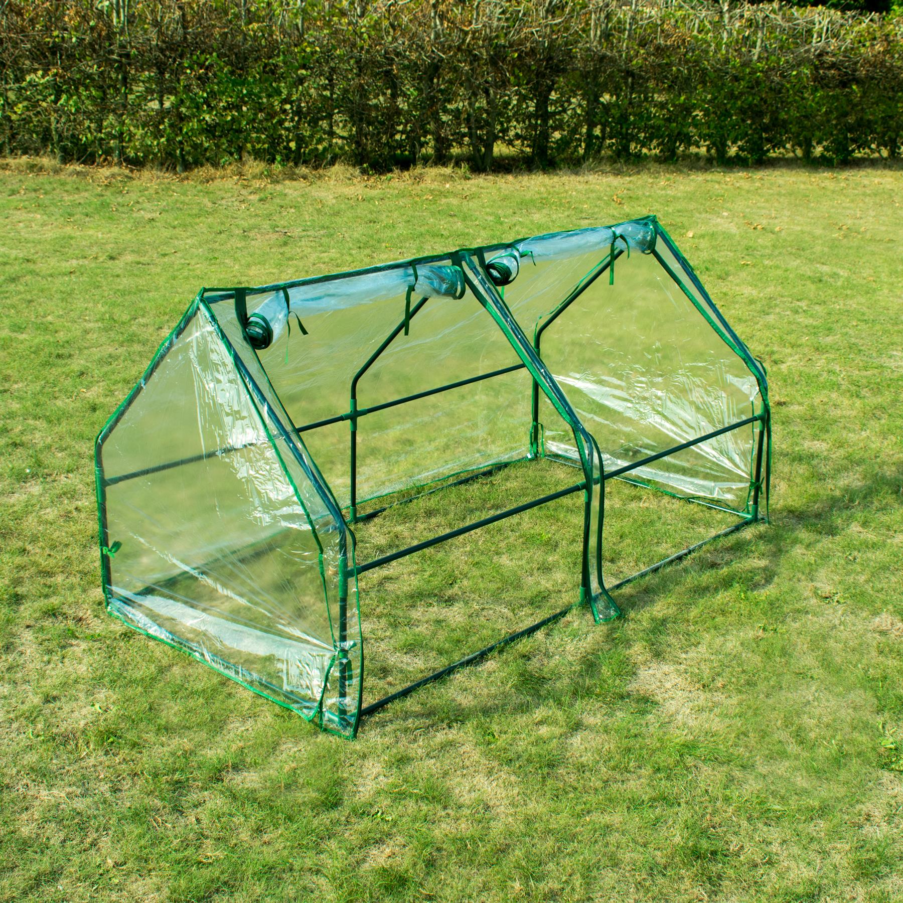 GREENHOUSE WATERPROOF GARDEN GROWHOUSE PLANT SHELVES POLYTUNNEL MINI