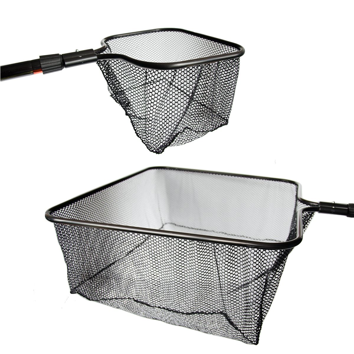 LONG EXTENDABLE FISHING LANDING NET WITH TELESCOPIC HANDLE TROUT FLY