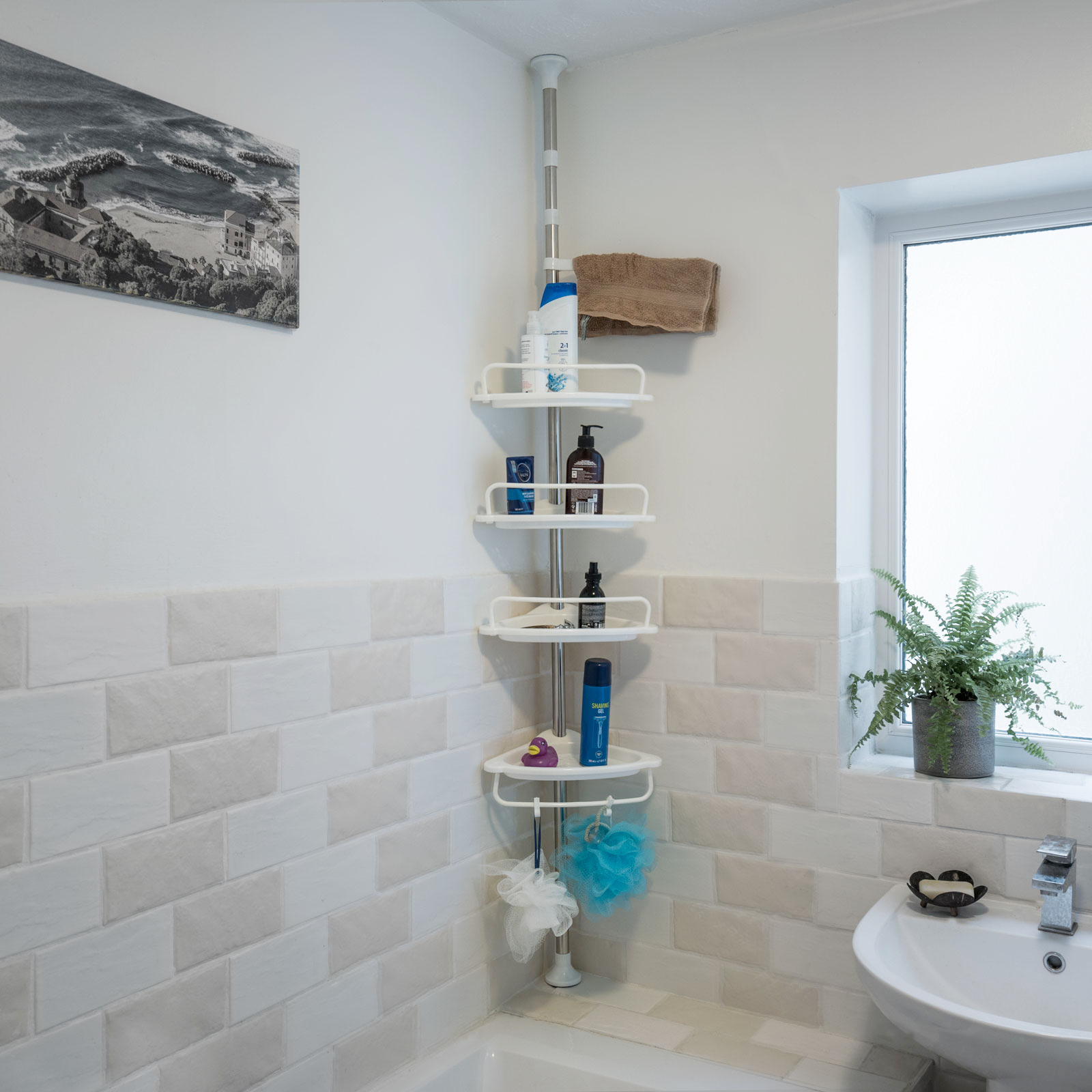 Stainless Steel 4 Tier Bathroom Corner Caddy Telescopic Shower Storage Shelf 5060502538901 Ebay