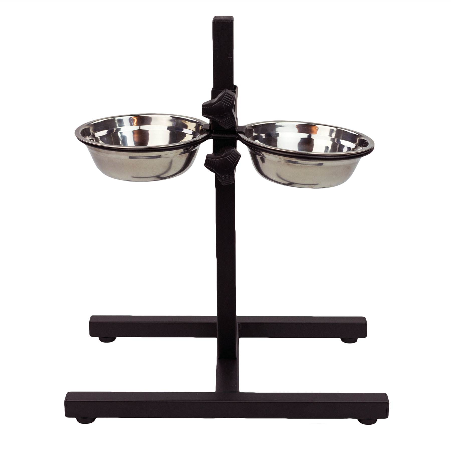 RAISED ADJUSTABLE DOG FEEDING STAND WITH 2 STAINLESS STEEL PET BOWLS FOOD WATER - Picture 12 of 19