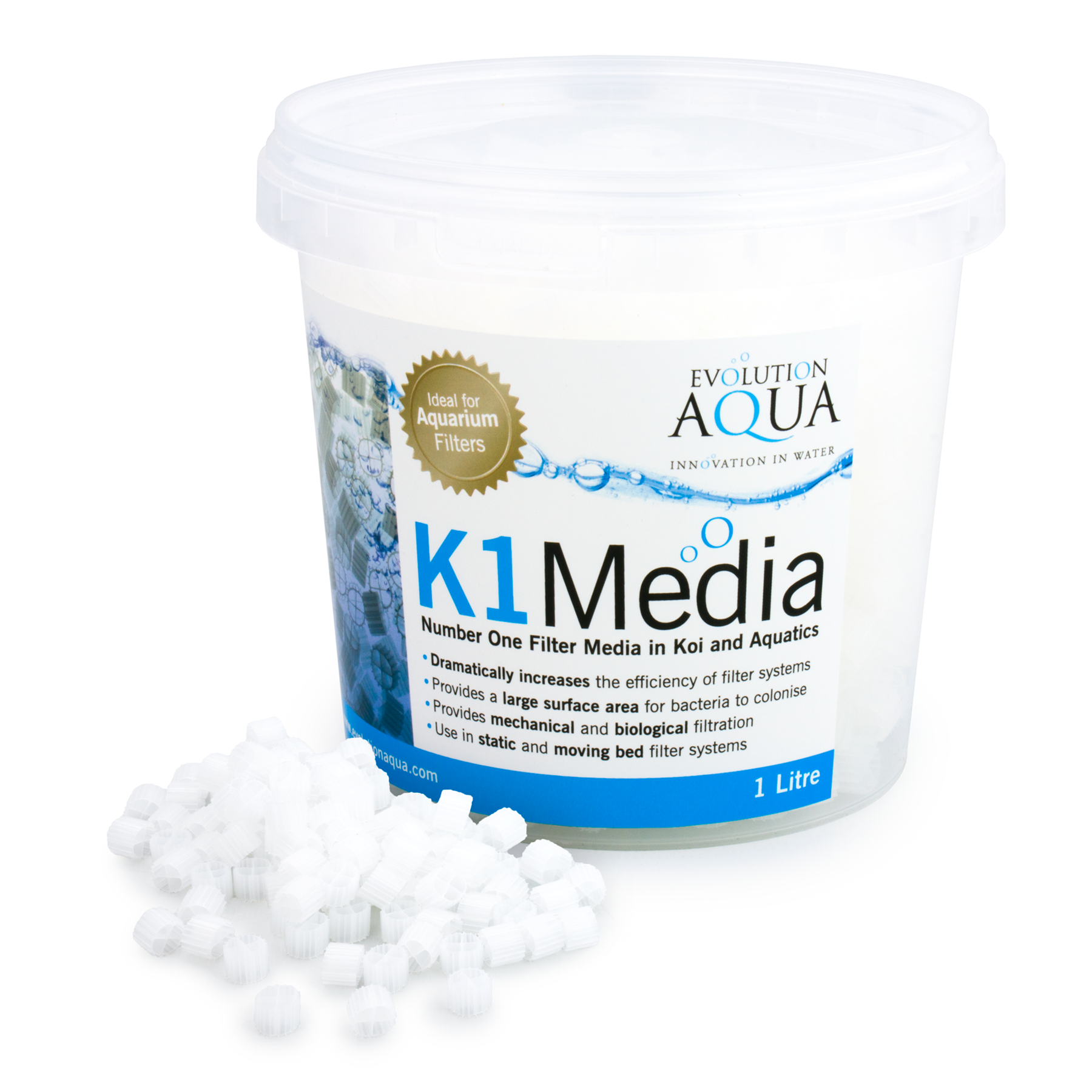 EVOLUTION AQUA K1 FILTER BIO MEDIA EVO MOVING BED POND KOI BIOLOGICAL - Picture 14 of 21