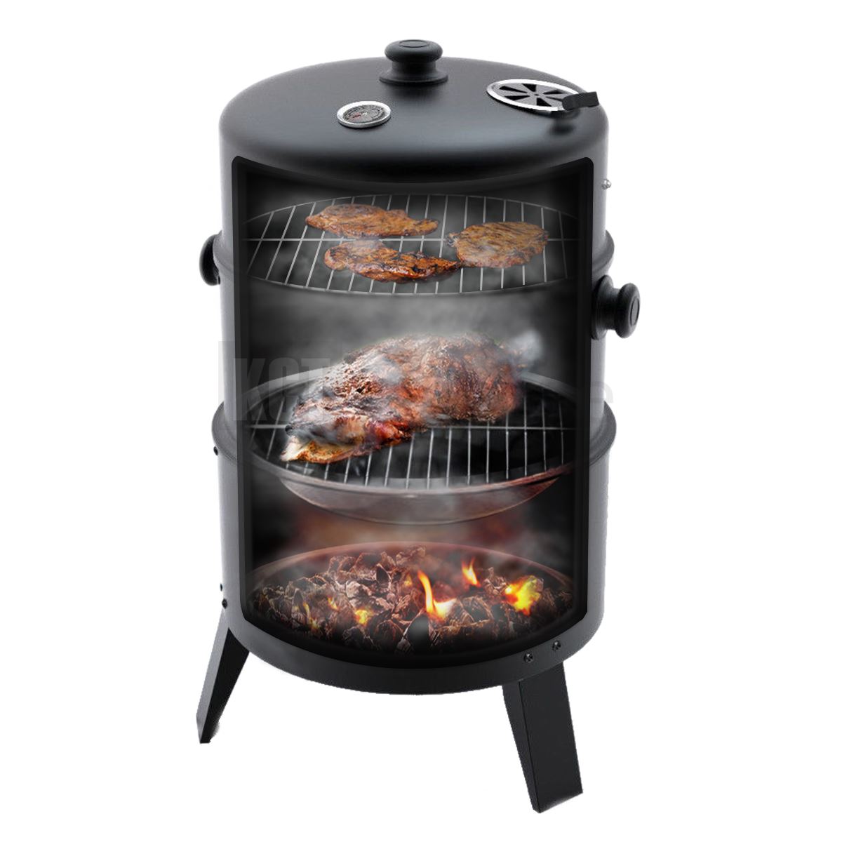 OUTDOOR GARDEN BBQ SMOKERS SMOKING COOKING PATIO BARBEQUE GRILL COAL