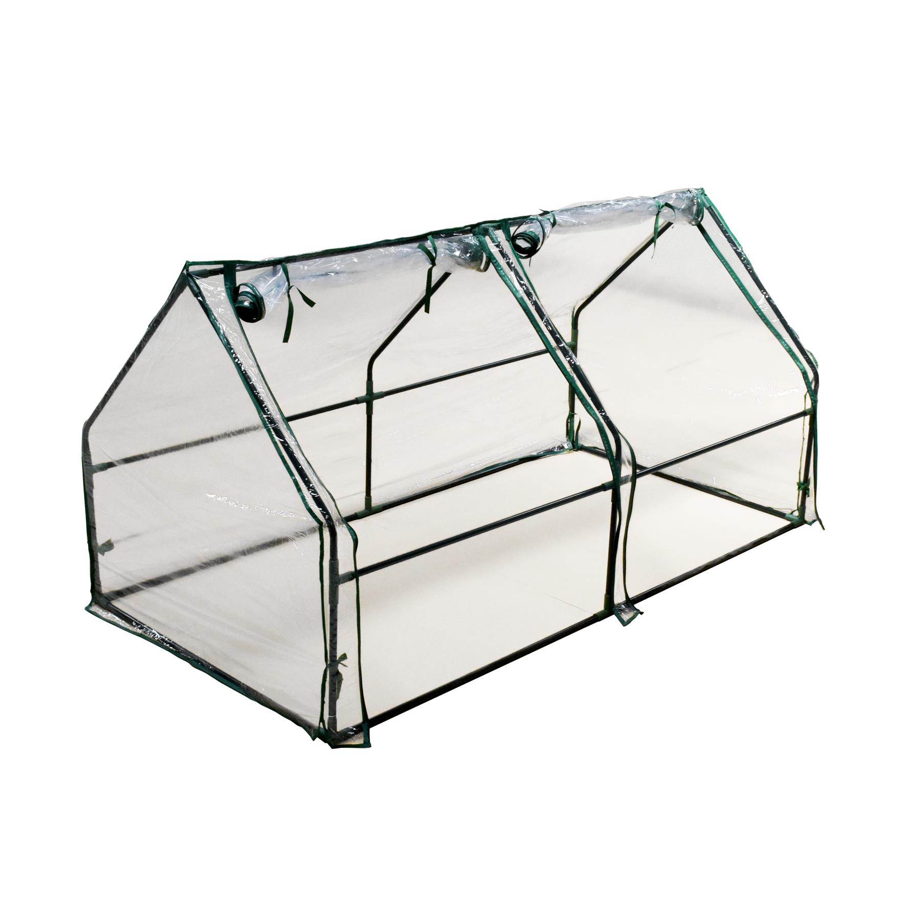GREENHOUSE WATERPROOF GARDEN GROWHOUSE PLANT SHELVES POLYTUNNEL MINI