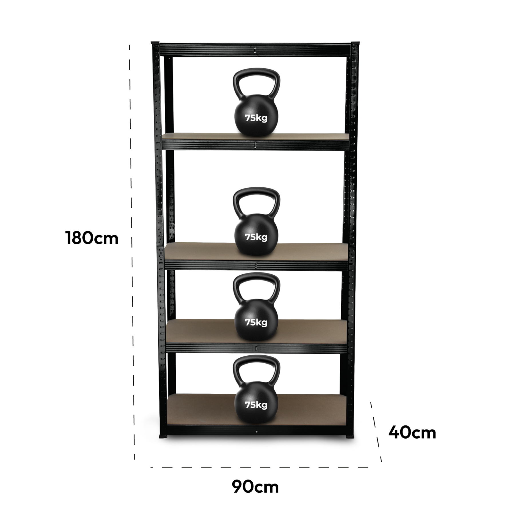 5 TIER BOLTLESS GARAGE SHELVING HEAVY DUTY METAL STORAGE SHELVES RACKING UNIT - Picture 21 of 27