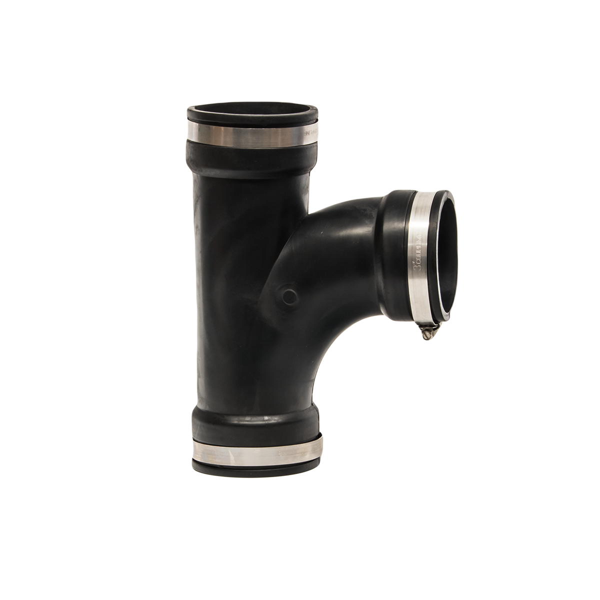 BLACK FLEXIBLE RUBBER PIPE TUBE FITTING CONNECTOR POND CLOVERLEAF