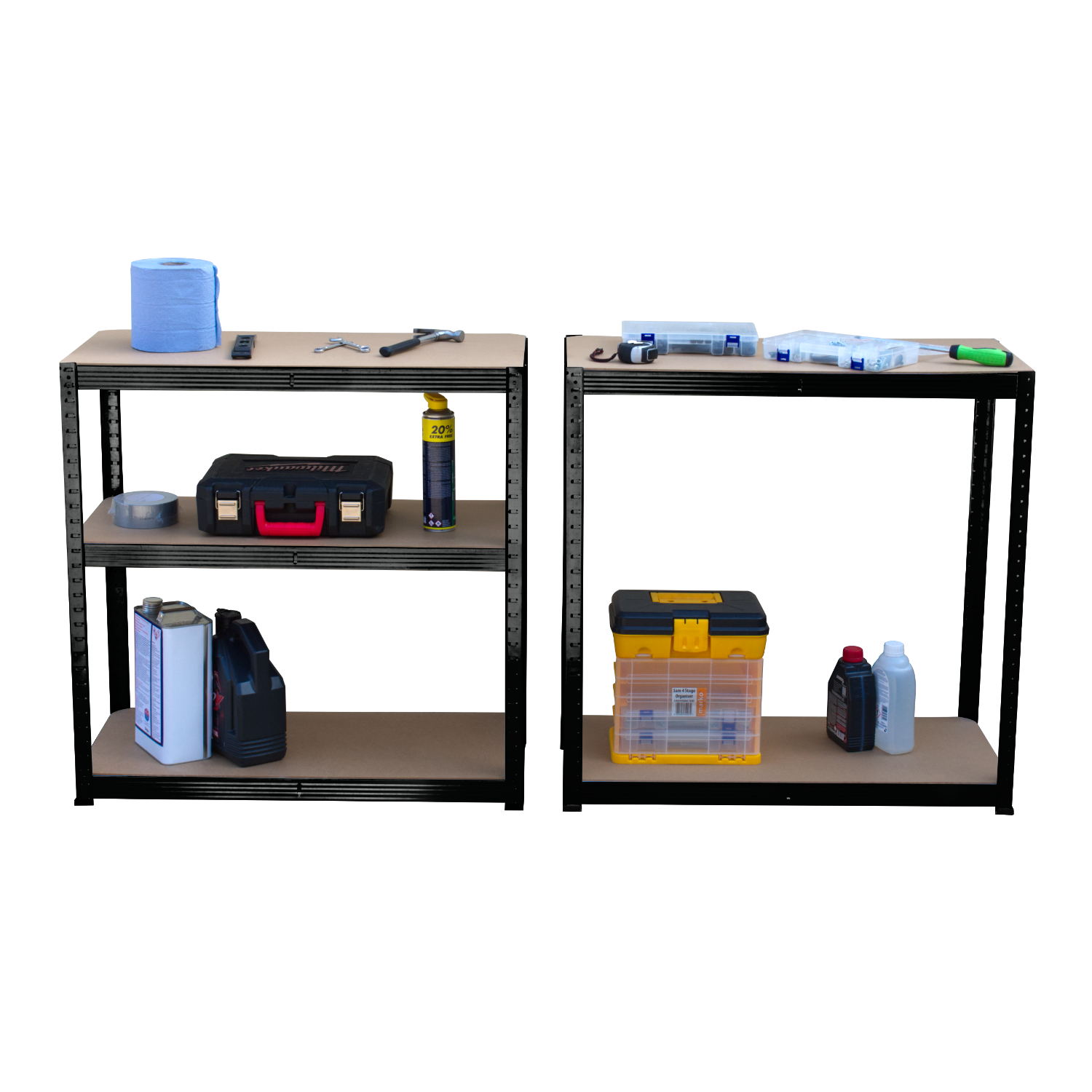 5 TIER BOLTLESS GARAGE SHELVING HEAVY DUTY METAL STORAGE SHELVES RACKING UNIT - Picture 20 of 27