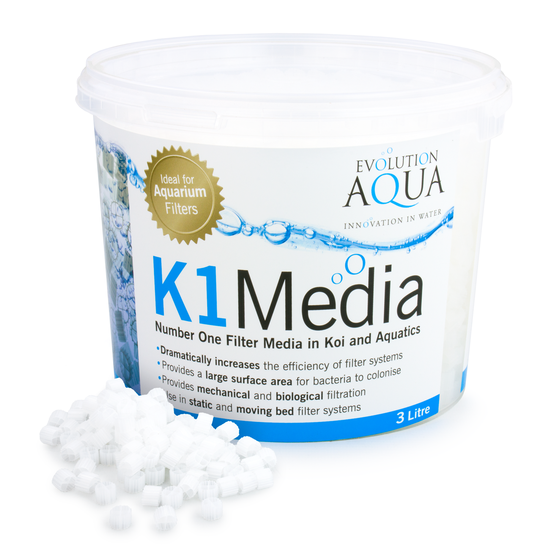 EVOLUTION AQUA K1 FILTER BIO MEDIA EVO MOVING BED POND KOI BIOLOGICAL - Picture 17 of 21