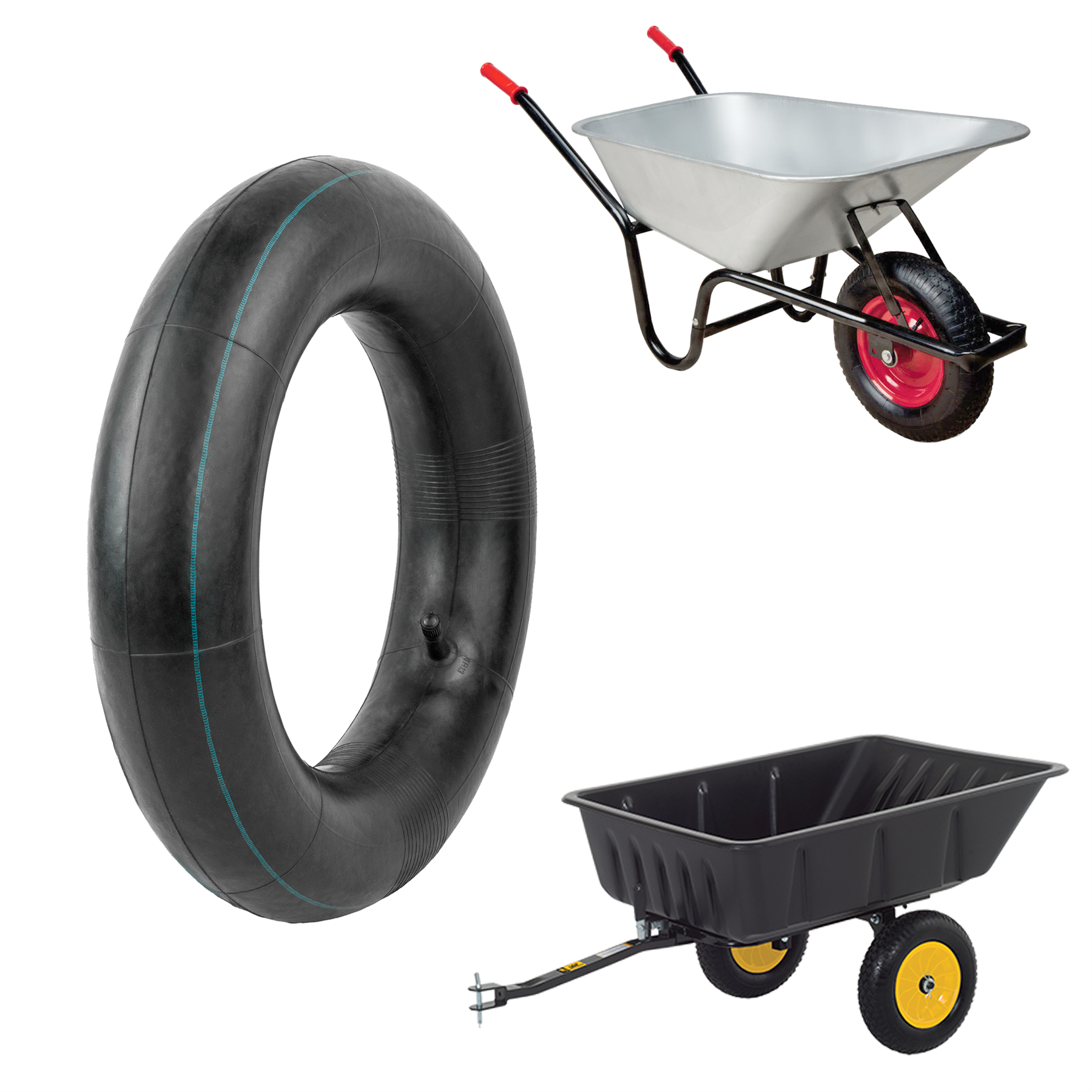 WHEELBARROW INNER TUBE / TYRE 4.80/4.00-8 RUBBER 16 INCH PNEUMATIC REPLACEMENT - Picture 20 of 44