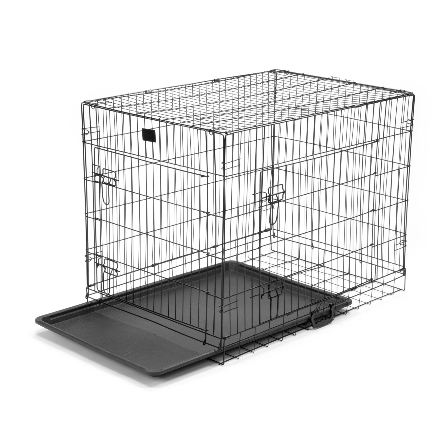 DOG CAGE FOLDABLE PUPPY CRATE TRAINING CAT BLACK METAL PEN PET