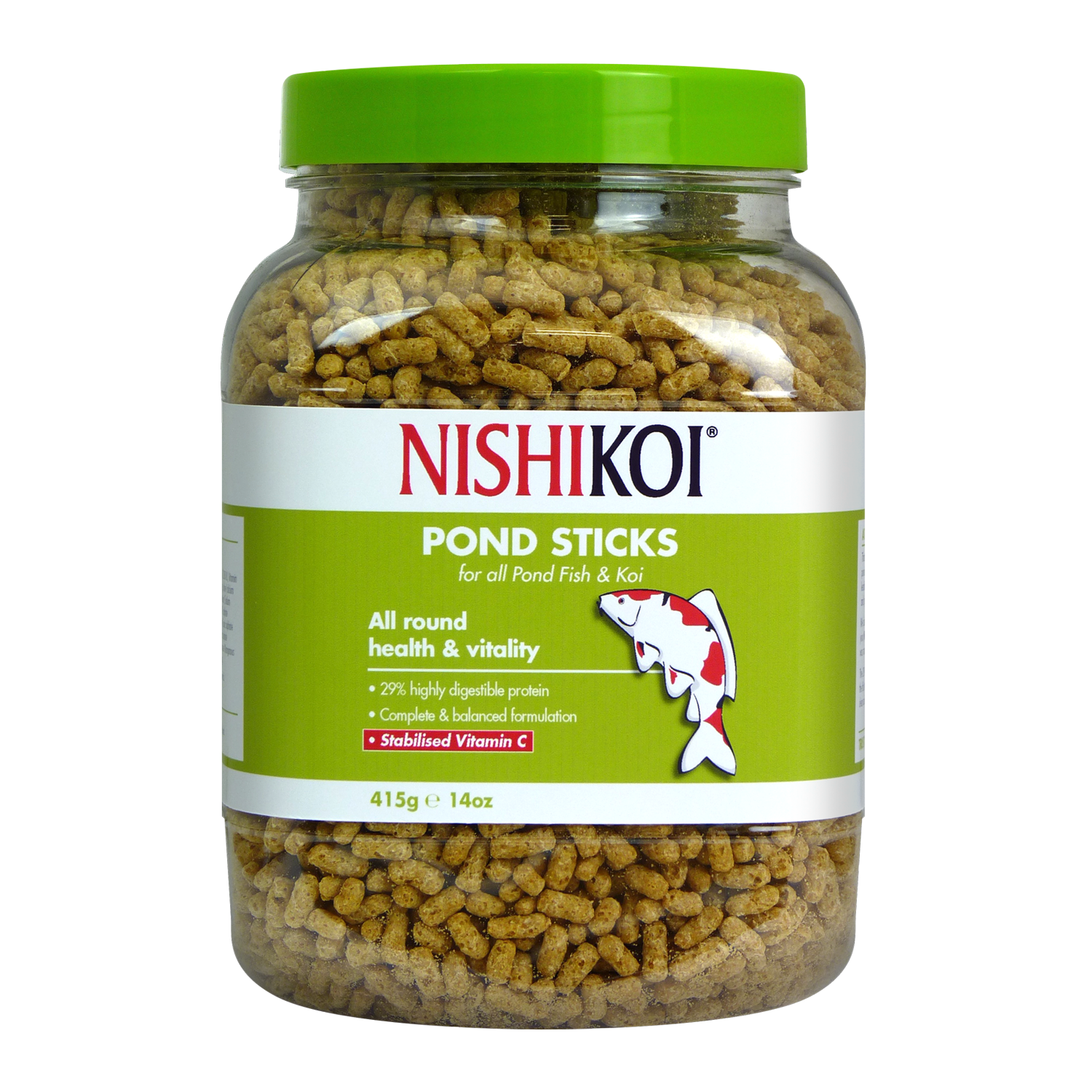 205g 415g 800g 1575g NISHIKOI POND STICKS FLOATING KOI FISH FOOD GOLDFISH HEALTH - Picture 2 of 5