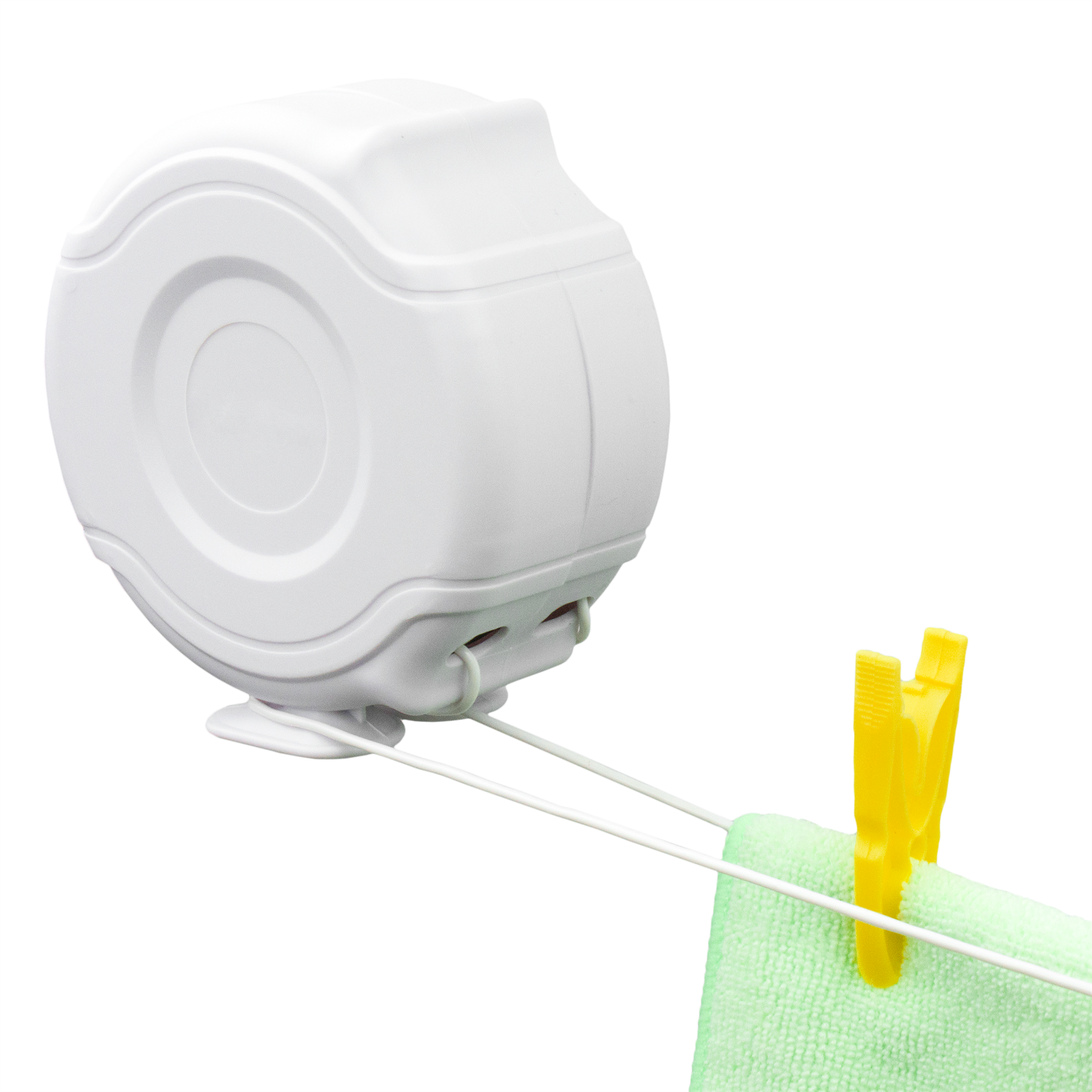 RETRACTABLE WASHING LINE WALL MOUNTED CLOTHES DRYER AIRER SINGLE DUAL EXTENDABLE - Picture 4 of 5