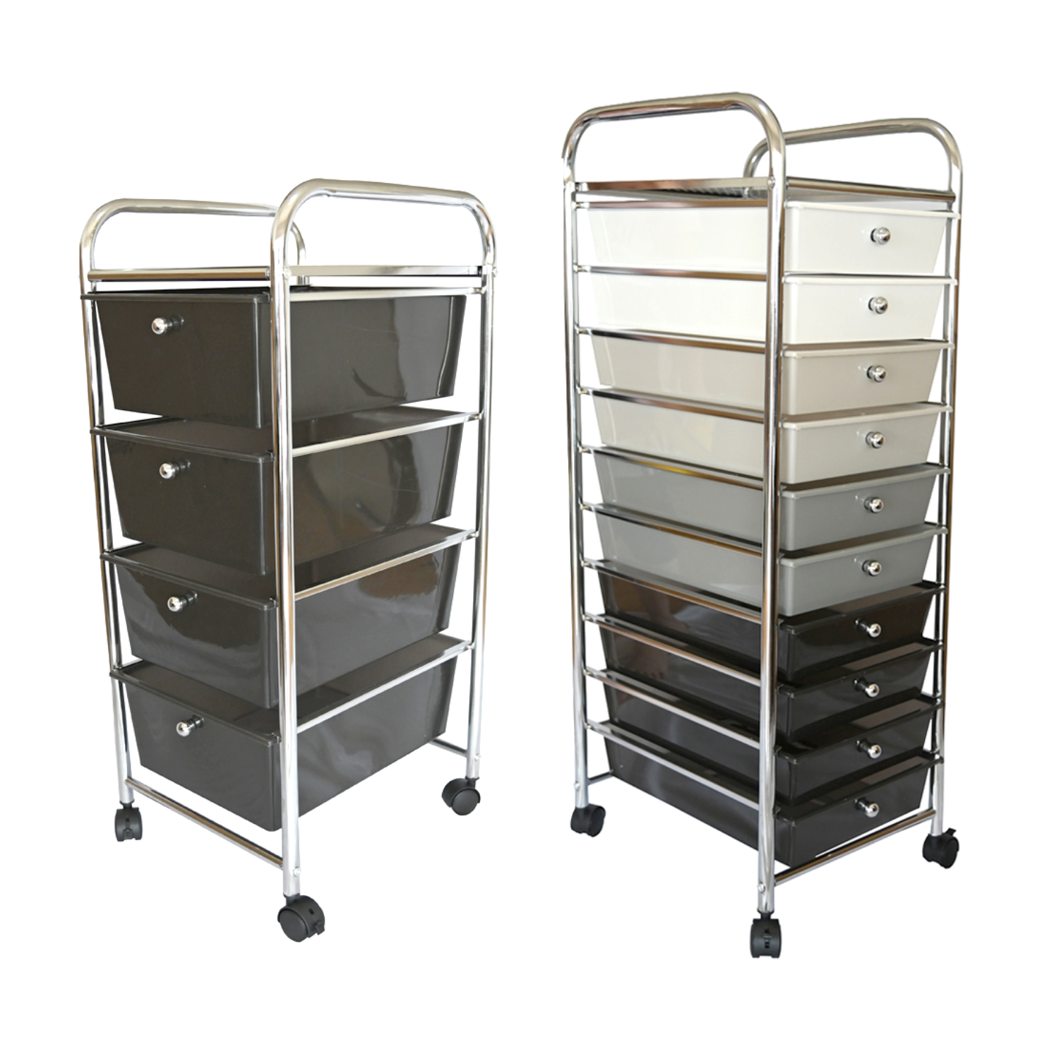 MOBILE STORAGE TROLLEY ON WHEELS WITH DRAWERS PORTABLE HOME OFFICE