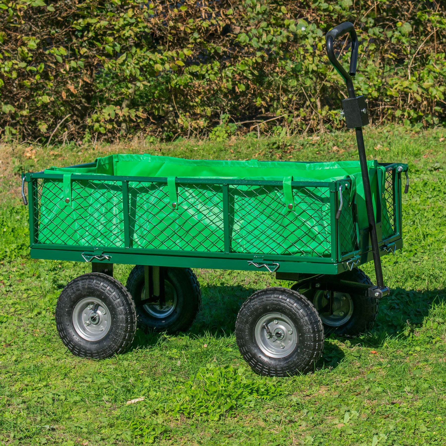 HEAVY DUTY OUTDOOR GARDEN TRAILER LARGE TIPPER CART TROLLEY TRUCK