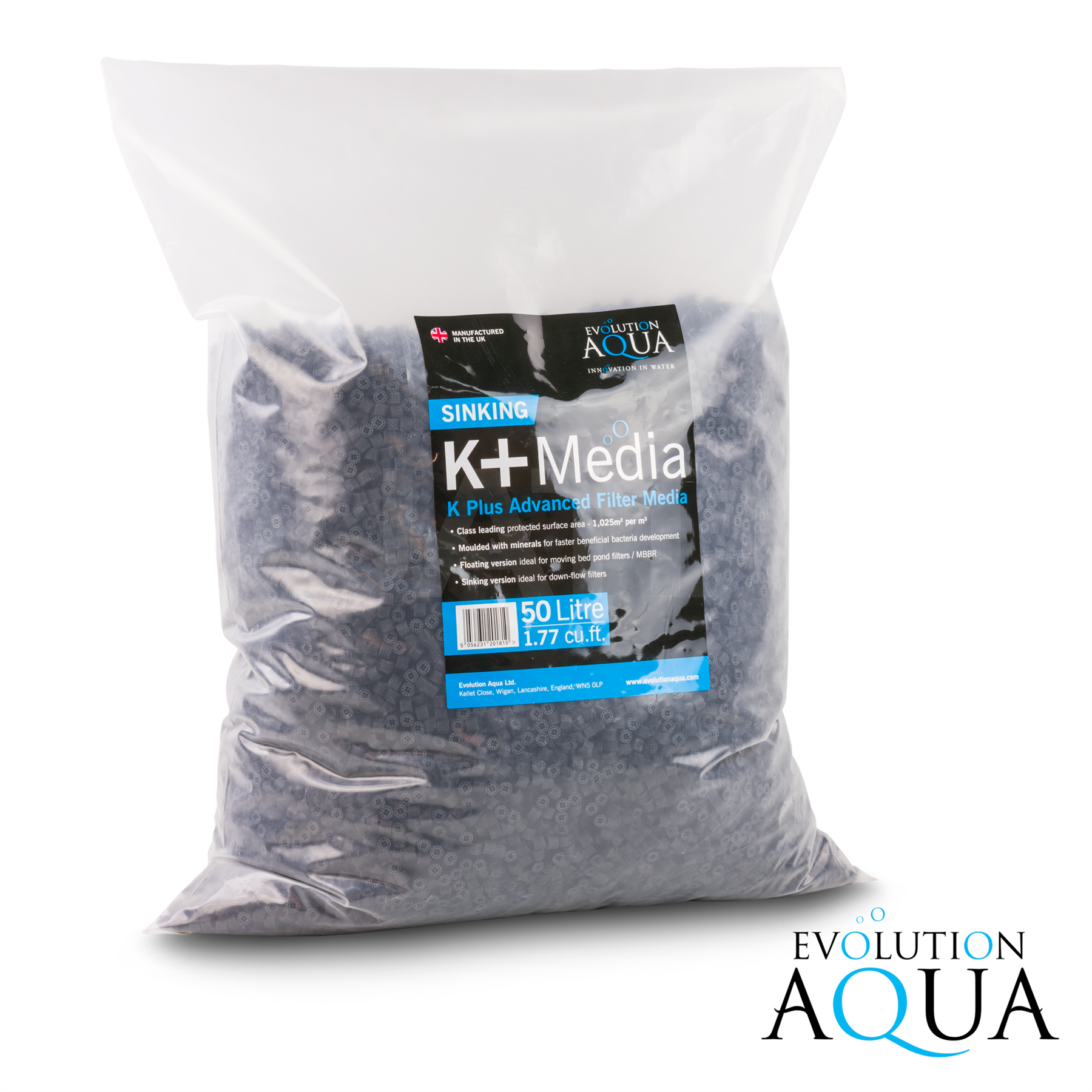 EVOLUTION AQUA K+ K1 FILTER MEDIA PLUS POND BIO FISH MOVING BED FILTRATION NEXUS - Picture 15 of 17