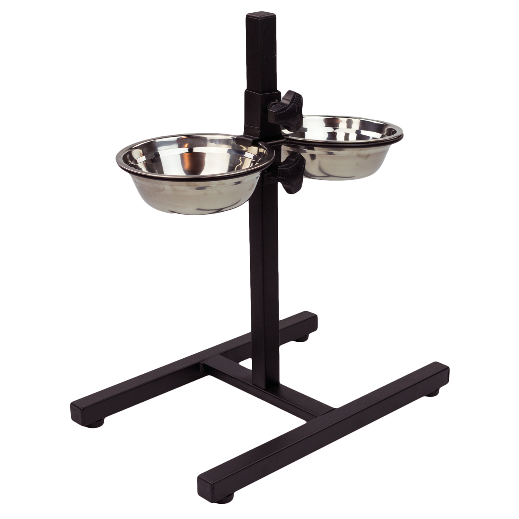 RAISED ADJUSTABLE DOG FEEDING STAND WITH 2 STAINLESS STEEL PET BOWLS FOOD WATER - Picture 11 of 19
