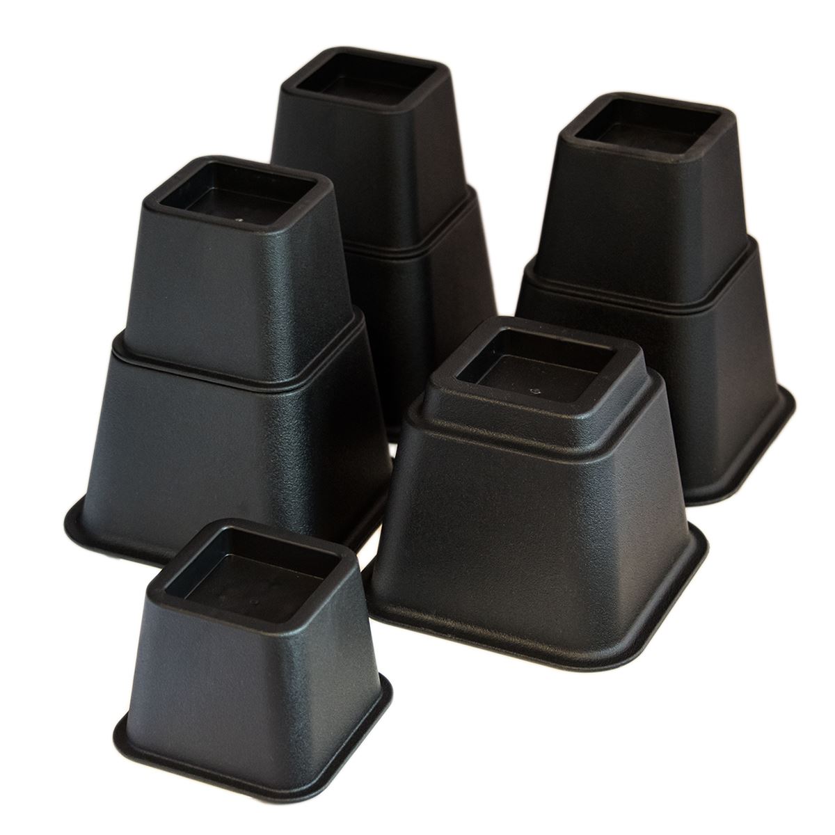 8PCS MODULAR ADJUSTABLE PLASTIC BED FURNITURE RISERS CHAIR FEET HEIGHT ...